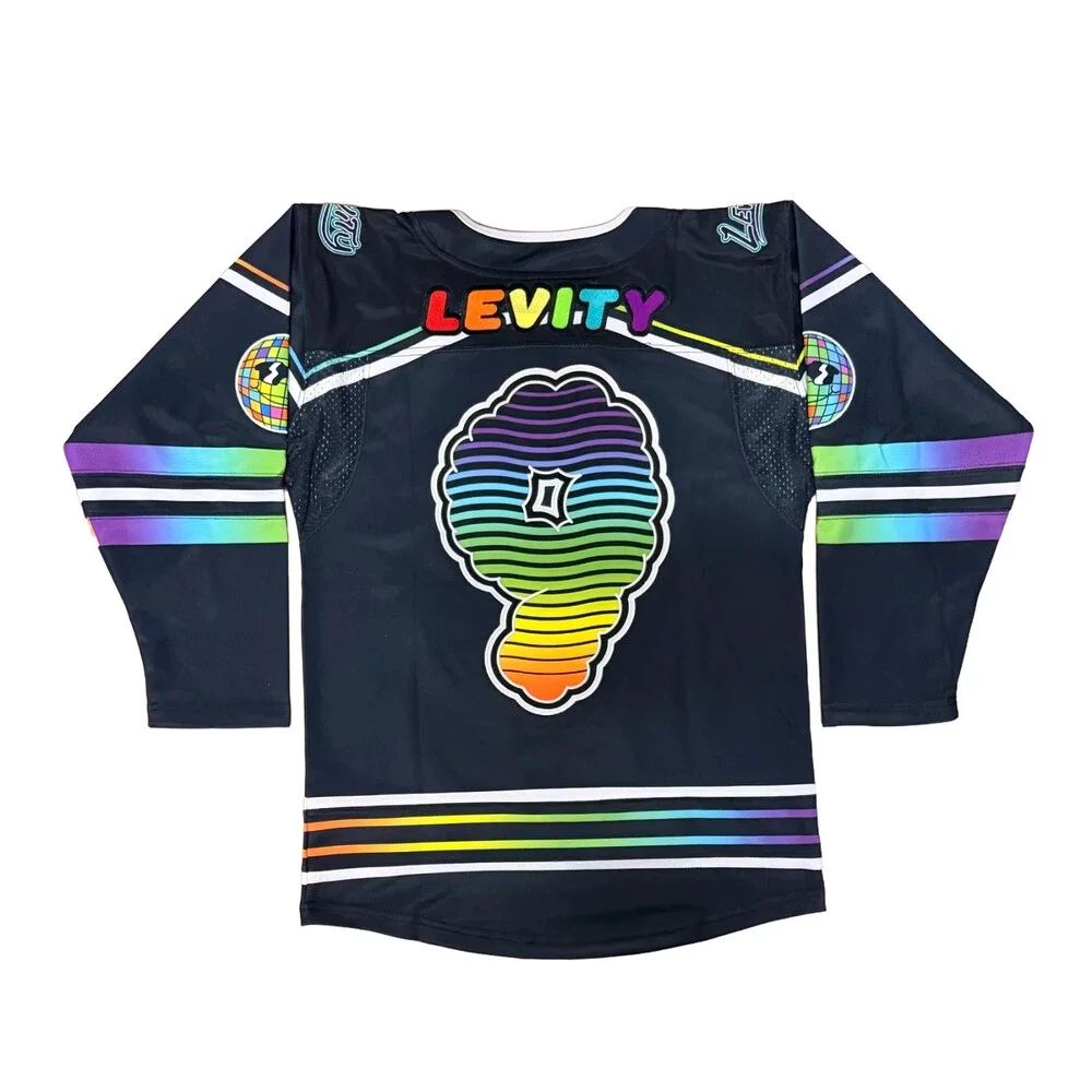 Levity Official Lace Neck Hockey Jersey Large L EDM RAVE NEW